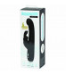 Чёрный вибратор Slimline G-Spot Rechargeable Rabbit Vibrator - 24,1 см.