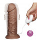 Коричневый вибратор-гигант 10.5 Realistic Chubby Vibrating Dildo - 26,6 см.