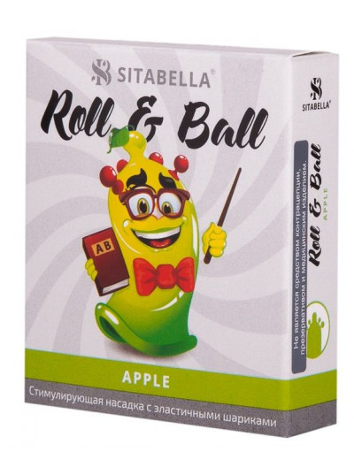 Стимулирующий презерватив-насадка Roll   Ball Apple