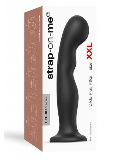 Черная насадка Strap-On-Me Dildo Plug P G size XXL