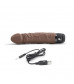 Коричневый вибратор-реалистик 6.5  Girthy Realistic Vibrator - 19 см.