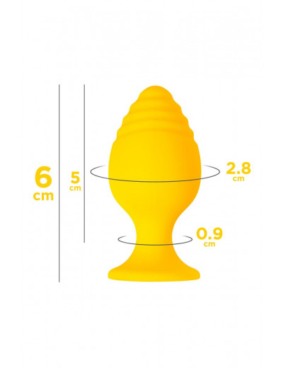 Желтая анальная втулка Riffle - 6 см.