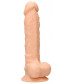 Телесный фаллоимитатор Silicone Dildo With Balls - 22,8 см.