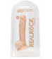 Телесный фаллоимитатор Silicone Dildo With Balls - 22,8 см.