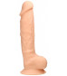 Телесный фаллоимитатор Silicone Dildo With Balls - 22,8 см.