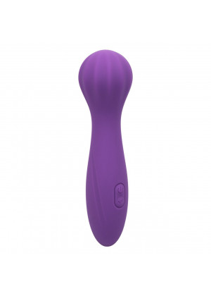 Фиолетовый вибромассажер Stella Liquid Silicone “O” Wand - 17,75 см.