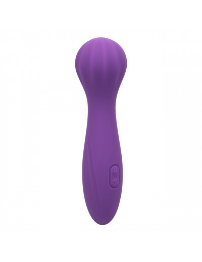 Фиолетовый вибромассажер Stella Liquid Silicone “O” Wand - 17,75 см.