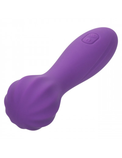 Фиолетовый вибромассажер Stella Liquid Silicone “O” Wand - 17,75 см.