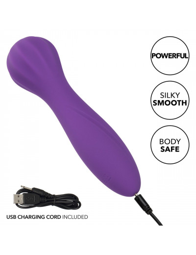 Фиолетовый вибромассажер Stella Liquid Silicone “O” Wand - 17,75 см.