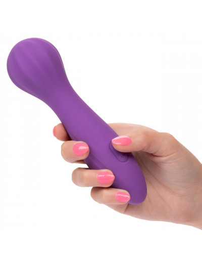 Фиолетовый вибромассажер Stella Liquid Silicone “O” Wand - 17,75 см.