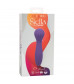 Фиолетовый вибромассажер Stella Liquid Silicone “O” Wand - 17,75 см.