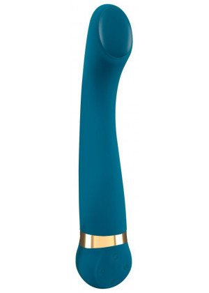 Бирюзовый вибромассажер с температурными режимами Hot n Cold Vibrator - 21,6 см.