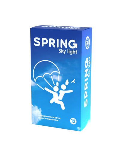 Ультратонкие презервативы SPRING SKY LIGHT - 12 шт.