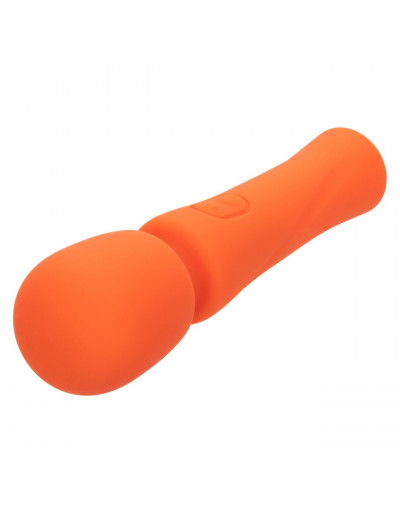 Оранжевый вибромассажер Stella Liquid Silicone Mini Massager - 14,5 см.