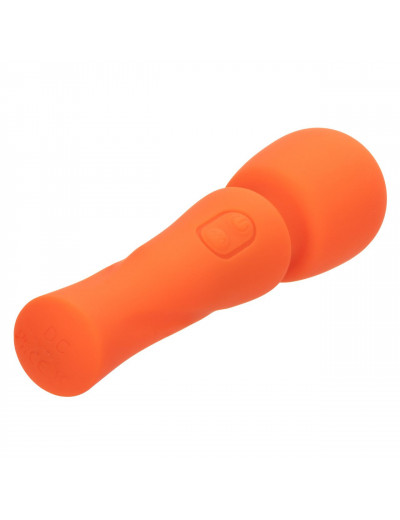 Оранжевый вибромассажер Stella Liquid Silicone Mini Massager - 14,5 см.