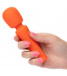 Оранжевый вибромассажер Stella Liquid Silicone Mini Massager - 14,5 см.