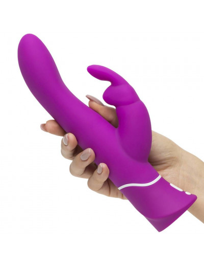 Лиловый вибратор-кролик Curve Rechargeable Rabbit Vibrator - 25,4 см.