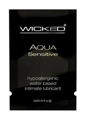 Мягкий лубрикант на водной основе WICKED AQUA Sensitive - 3 мл.