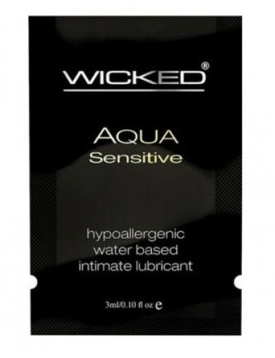 Мягкий лубрикант на водной основе WICKED AQUA Sensitive - 3 мл.