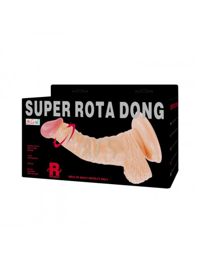 Реалистичный ротатор на присоске Super Rota Dong - 21 см.