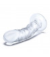 Стеклянный фаллоимитатор из стекла 7’’ Curved Realistic Glass Dildo With Veins - 15,9 см.