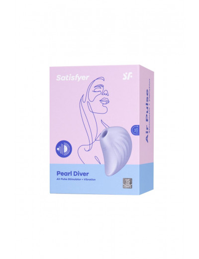 Сиреневый вакуум-волновой стимулятор клитора Satisfyer Pearl Diver