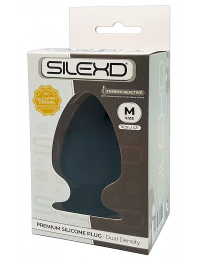 Черная анальная втулка Premium Silicone Plug M - 11 см.