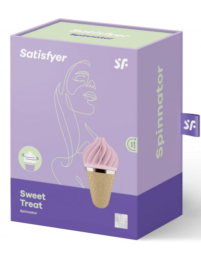 Вибратор-спиннер с розовыми лепестками Satisfyer Sweet Treat