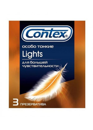 Особо тонкие презервативы Contex Lights - 3 шт.