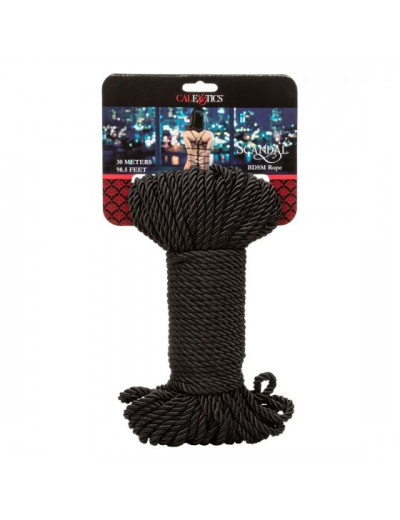 Черная веревка для шибари BDSM Rope - 30 м.