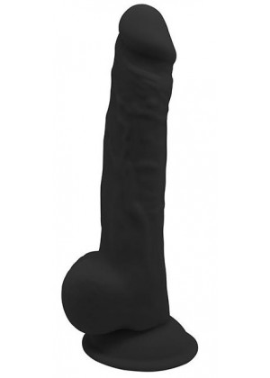 Черный реалистичный фаллоимитатор 9.5INCH BLACK - 24 см. 