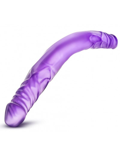 Фиолетовый двусторонний фаллоимитатор 14 Inch Double Dildo - 35 см.