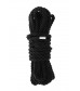 Черная веревка для шибари DELUXE BONDAGE ROPE - 5 м.