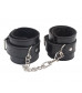 Черные оковы на ноги Obey Me Leather Ankle Cuffs