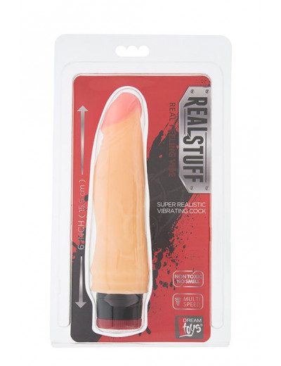 Вибратор-реалистик REALSTUFF MULTISPEED VIBRATOR 6INCH - 15,5 см.