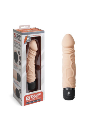 Телесный вибратор-реалистик 6.5  Girthy Realistic Vibrator - 19 см.