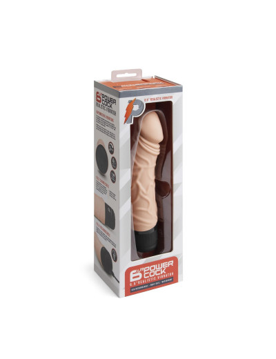 Телесный вибратор-реалистик 6.5  Girthy Realistic Vibrator - 19 см.