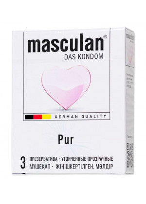 Супертонкие презервативы Masculan Pur - 3 шт.