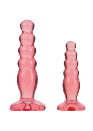 Набор из двух розовых анальных втулок Crystal Jellies Anal Trainer Kit