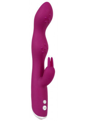 Фиолетовый вибратор A   G-Spot Rabbit Vibrator для стимуляции зон G и A - 23,6 см.