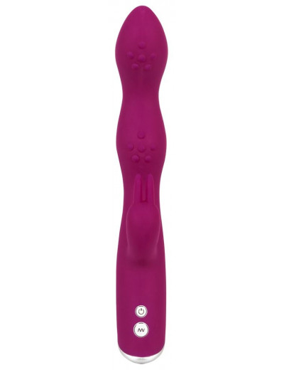 Фиолетовый вибратор A   G-Spot Rabbit Vibrator для стимуляции зон G и A - 23,6 см.