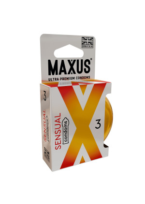 Презервативы анатомической формы Maxus Sensual - 3 шт.