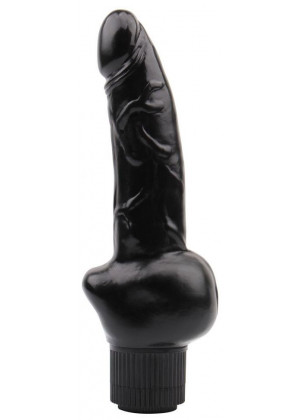 Черный вибратор-реалистик Obsidian Vibe Cock - 19 см.