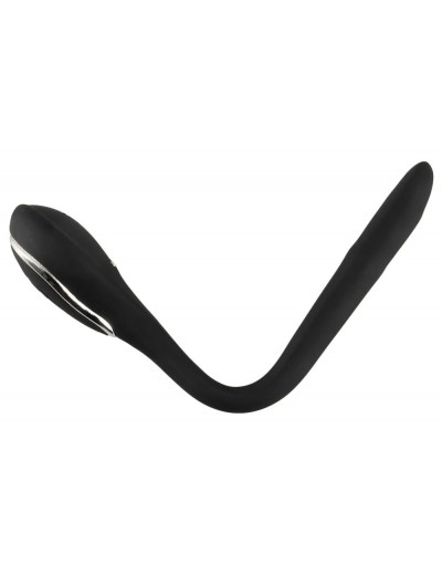 Черный гибкий уретральный стимулятор с вибрацией Vibrating Bendable Dilator - 13,5 см.