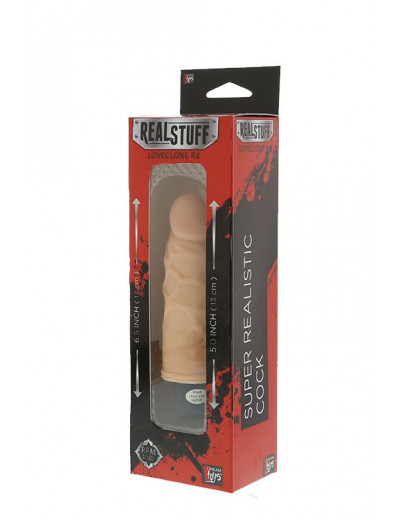 Реалистичный вибратор с венками REALSTUFF 5INCH VIBRATOR - 13 см.