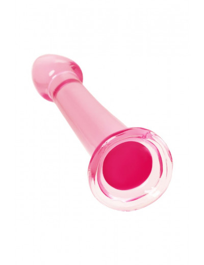 Розовый нереалистичный фаллоимитатор Jelly Dildo L - 20 см.