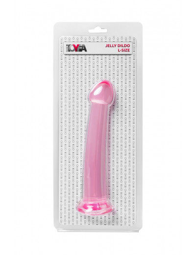 Розовый нереалистичный фаллоимитатор Jelly Dildo L - 20 см.