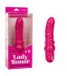 Розовый вибратор-реалистик с блестками Naughty Bits Lady Boner Bendable Personal Vibrator - 20 см.