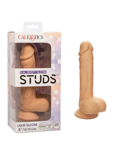 Телесный фаллоимитатор Dual Density Silicone Studs - 17,75 см.