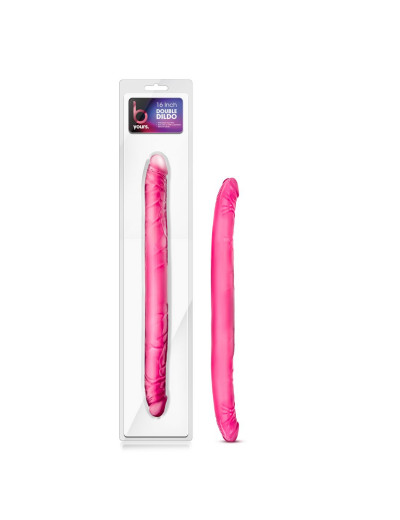 Розовый двусторонний фаллоимитатор B Yours 16  Double Dildo - 40,6 см.